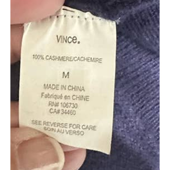 Vince 100% Cashmere Purple Sweater Duster Size M - Picture 5 of 7